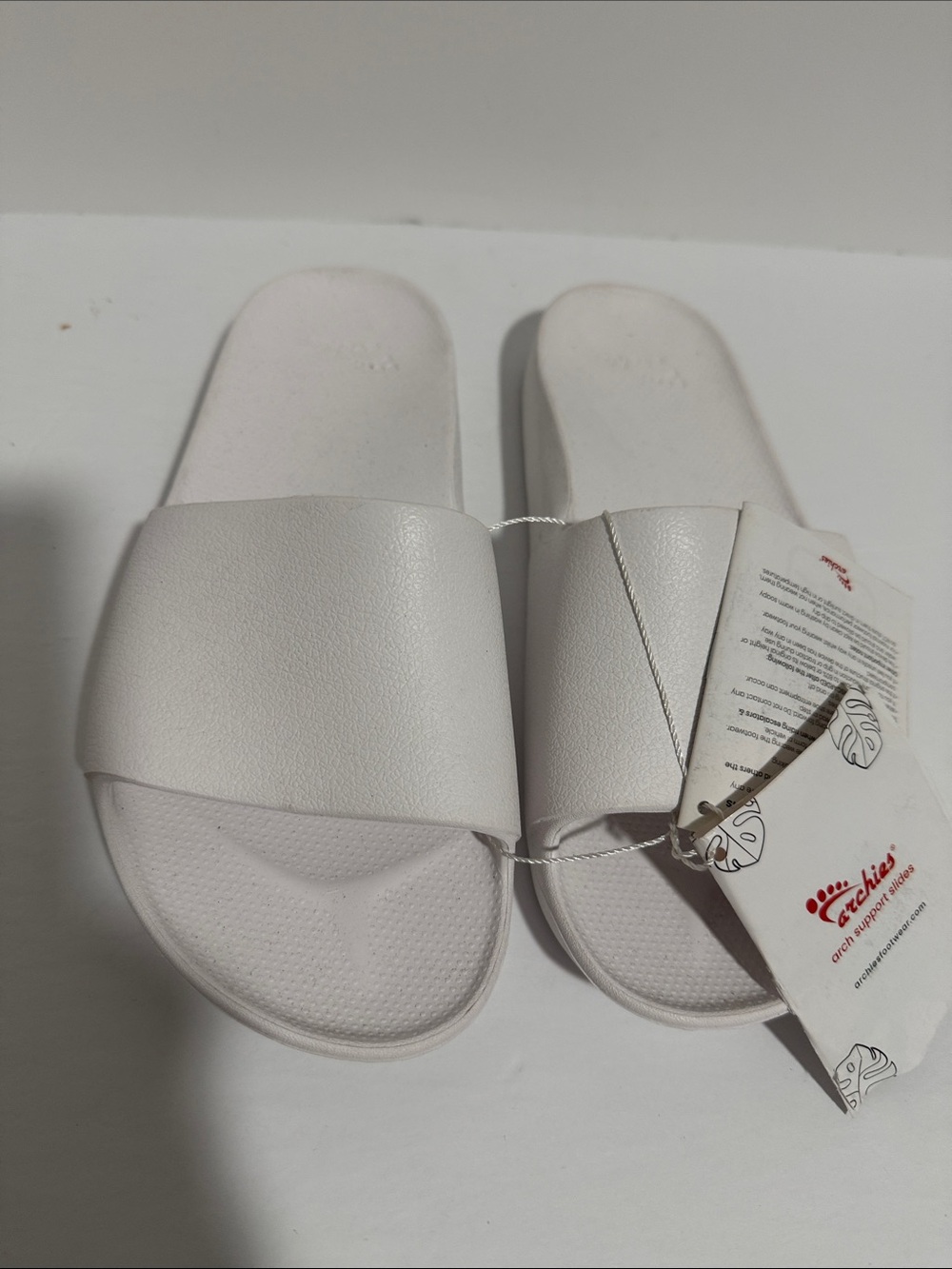 Archie’s Slide Sandals White Women’s Size 8 - Picture 4 of 6